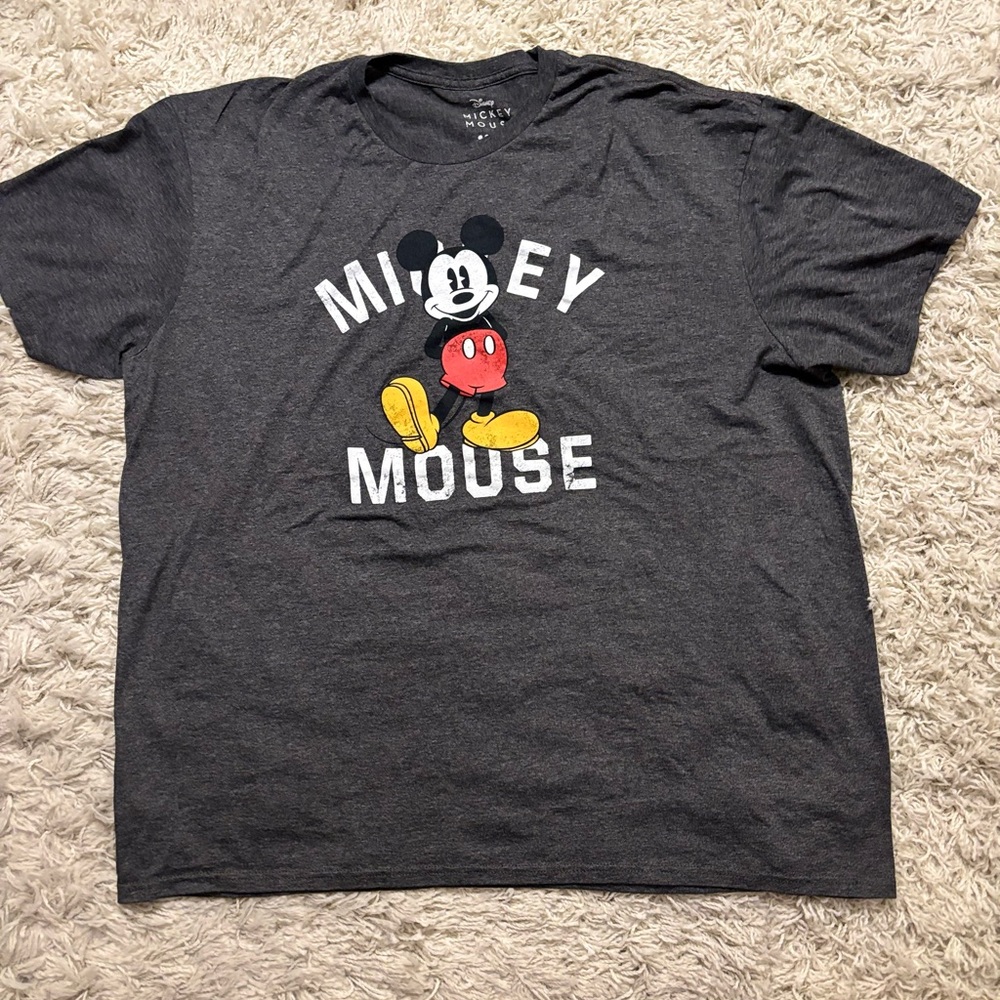 Men’s Disney Mickey Mouse Charcoal Tee Size XXL